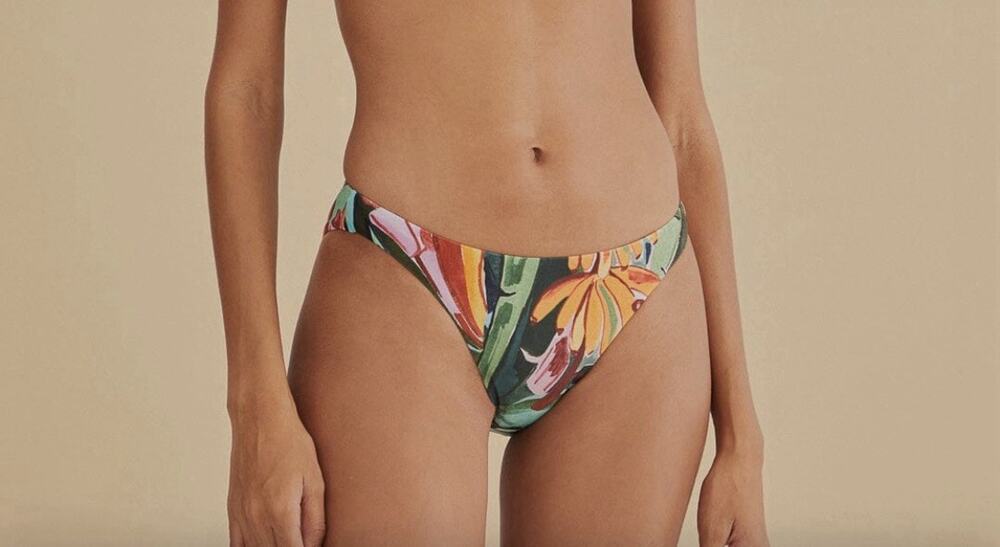 Farm Rio Banana Foliage Bikini Hot Pants Bottoms Size Large Tropical Print Beach